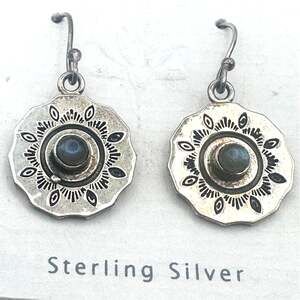 Tiger Mountain Sterling Silver Earring NWT Round Coastal Cowgirl Western Jewelry